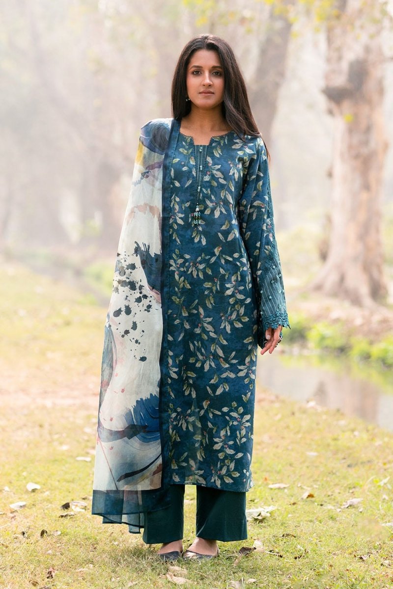 Gul Ahmed 3 Piece Unstitched Printed Lawn Suit CL-52435