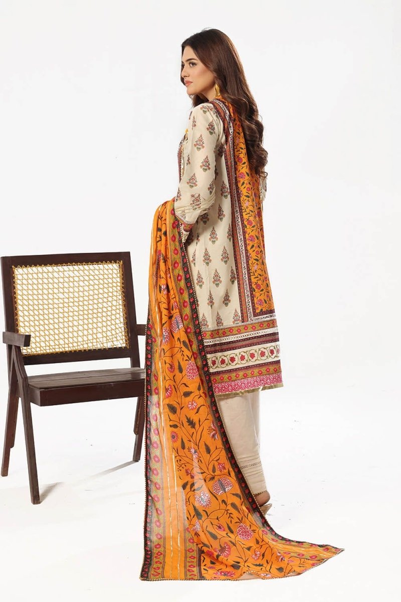Gul Ahmed 3 Piece Unstitched Printed Lawn Suit with Printed Lawn Dupatta CL-52503