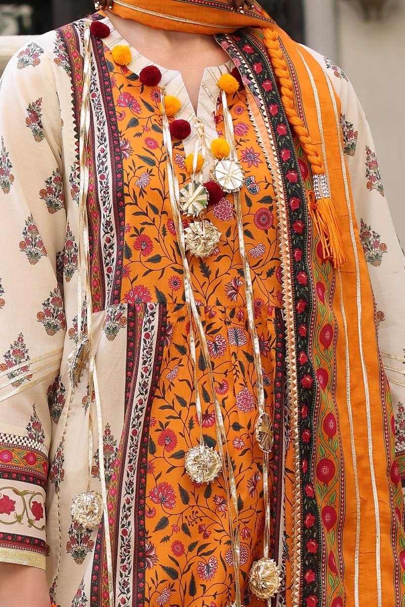 Gul Ahmed 3 Piece Unstitched Printed Lawn Suit with Printed Lawn Dupatta CL-52503