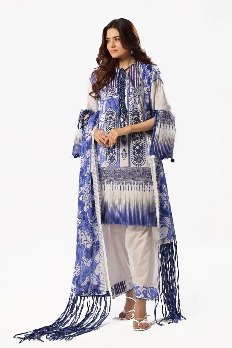 Gul Ahmed 3 Piece Unstitched Printed Lawn Suit with Printed Lawn Dupatta CL-52509