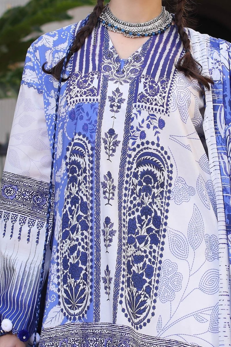 Gul Ahmed 3 Piece Unstitched Printed Lawn Suit with Printed Lawn Dupatta CL-52509