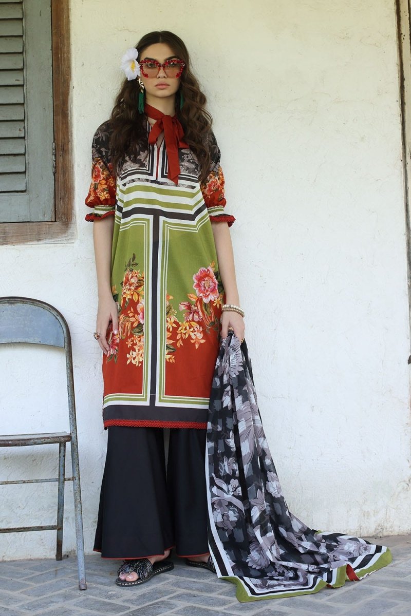 Gul Ahmed 3 Piece Unstitched Printed Lawn Suit with Printed Lawn Dupatta CL-52570
