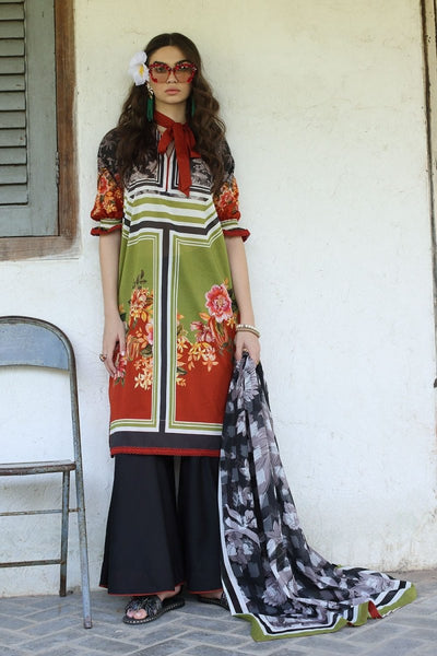 Gul Ahmed 3 Piece Unstitched Printed Lawn Suit with Printed Lawn Dupatta CL-52570