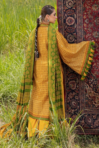 Gul Ahmed 3 Piece Unstitched Gold Printed Lawn Suit CL-52624