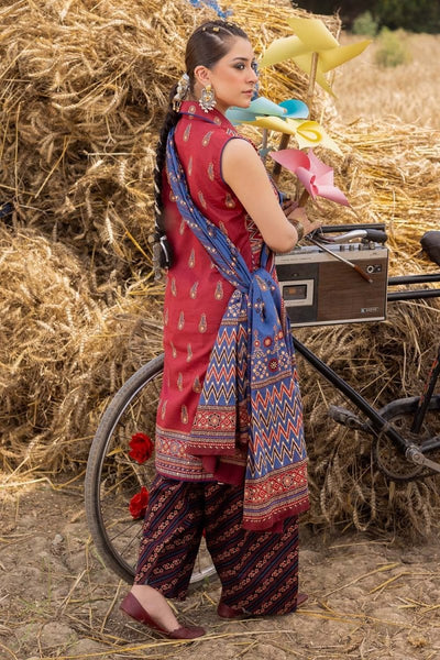 Gul Ahmed 3 Piece Unstitched Gold Printed Lawn Suit CL-52630