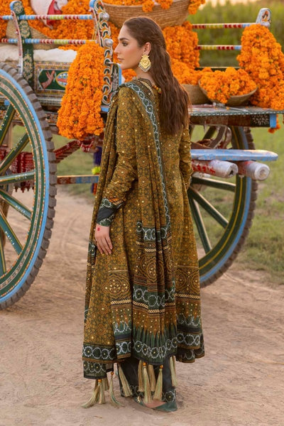 Gul Ahmed 3 Piece Unstitched Gold Printed Lawn Suit CL-52631