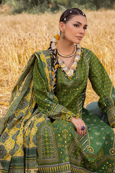 Gul Ahmed 3 Piece Unstitched Gold Printed Lawn Suit CL-52635