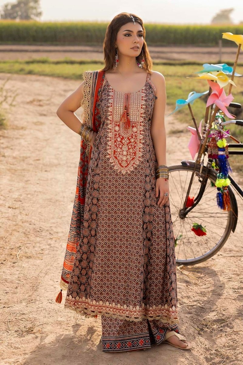 Gul Ahmed 3 Piece Unstitched Embroidered Printed Lawn Suit CL-52658