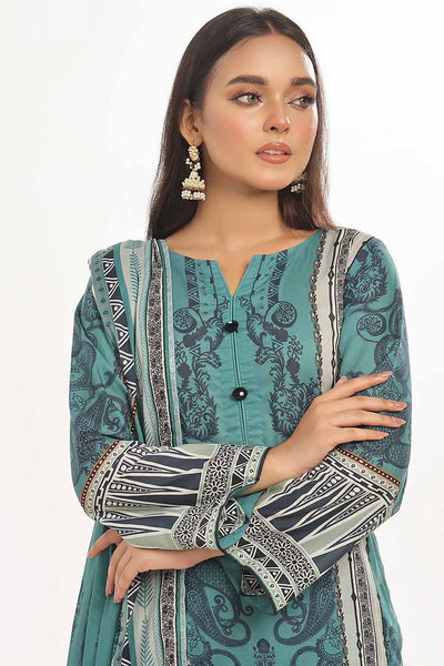 Gul Ahmed 3PC Unstitched Printed Lawn Suit CLP-32331