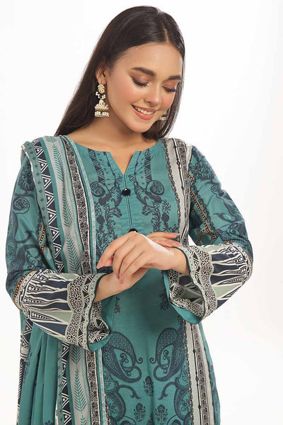 Gul Ahmed 3PC Unstitched Printed Lawn Suit CLP-32331