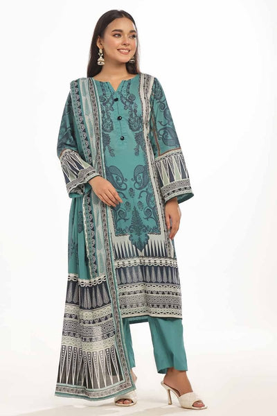 Gul Ahmed 3PC Unstitched Printed Lawn Suit CLP-32331