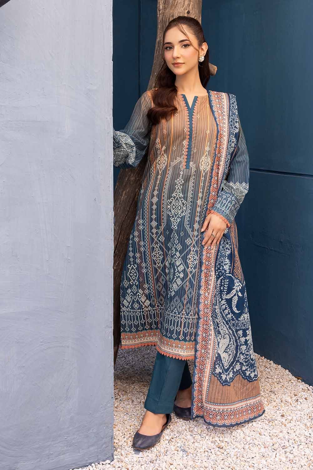 Gul Ahmed 3PC Unstitched Printed Lawn Suit CLP-42148