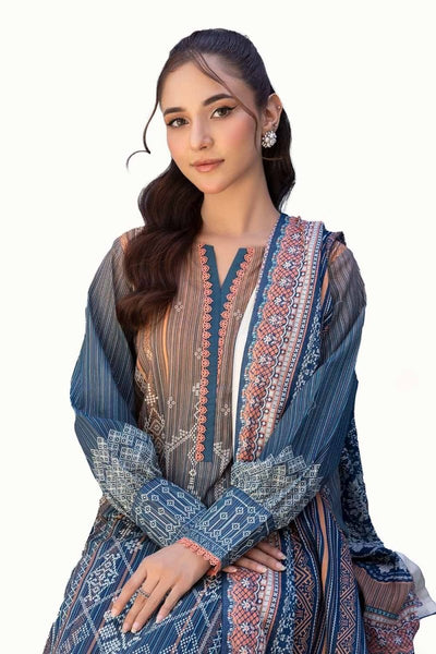 Gul Ahmed 3PC Unstitched Printed Lawn Suit CLP-42148