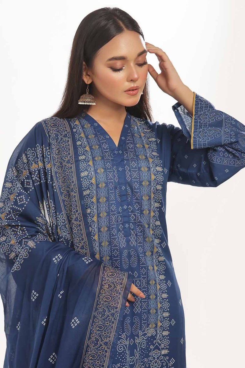 Gul Ahmed 3PC Unstitched Printed Lawn Suit CLP-42164