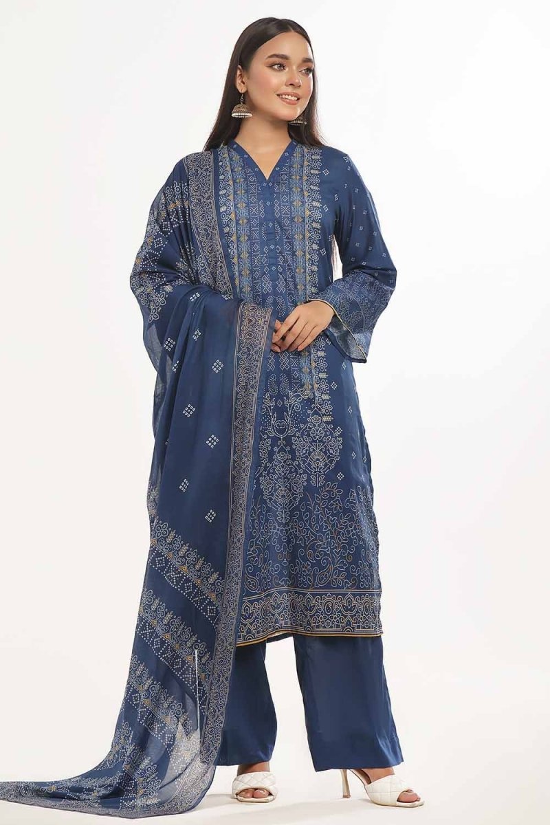 Gul Ahmed 3PC Unstitched Printed Lawn Suit CLP-42164