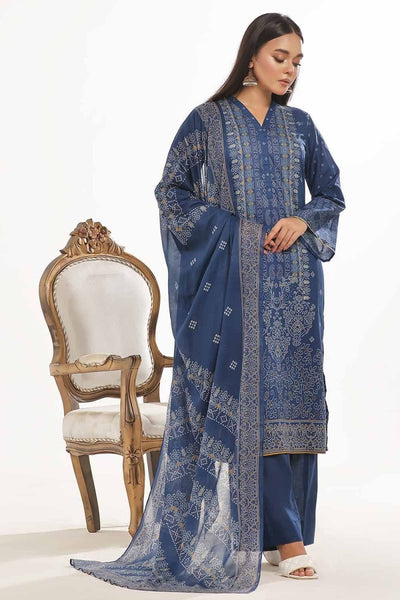 Gul Ahmed 3PC Unstitched Printed Lawn Suit CLP-42164