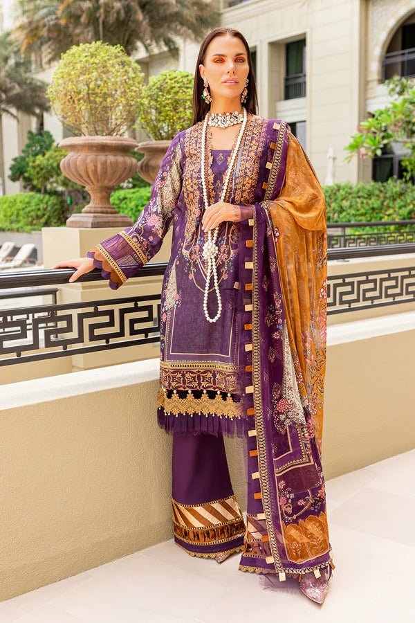 Jade Classic 3 Piece Unstitched Digital Printed Cotton Satin Suit - CS-19999 B