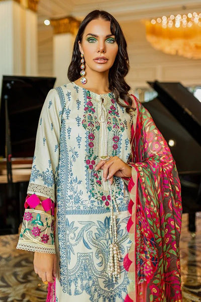 Jade Classic 3 Piece Unstitched Digital Printed Cotton Satin Suit - CS-20001 A