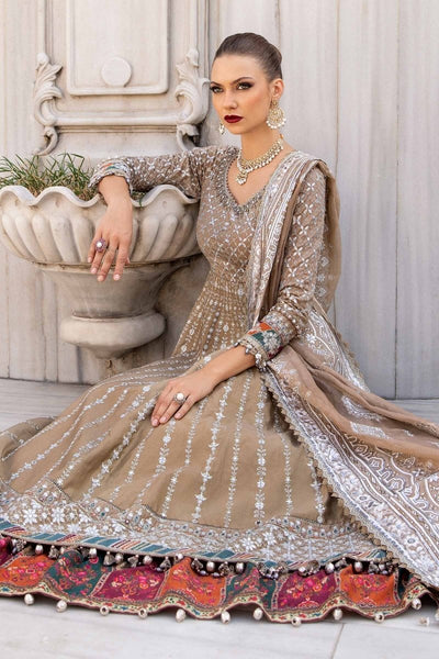 Maria. B 03 Piece Unstitched Embroidered Cotton Satin Suit - CST-810
