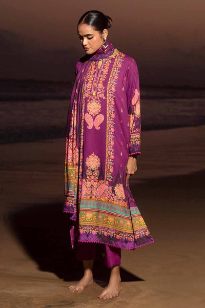 Gul Ahmed 3PC Stitched Digital Printed Cotail Linen Suit CV-32006