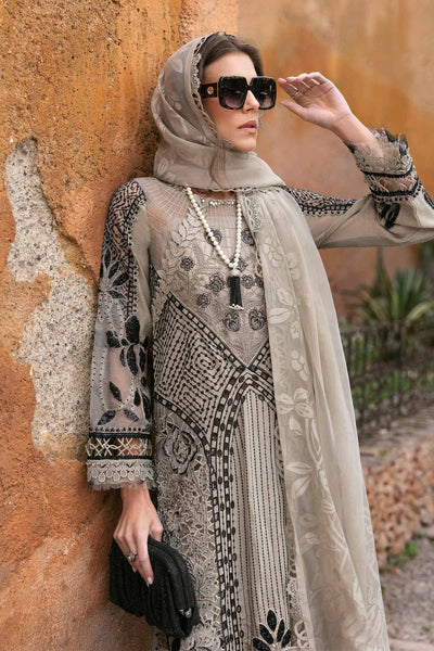 Maria. B 3 Piece Unstitched Embroidered Lawn Suit - D-2510-B