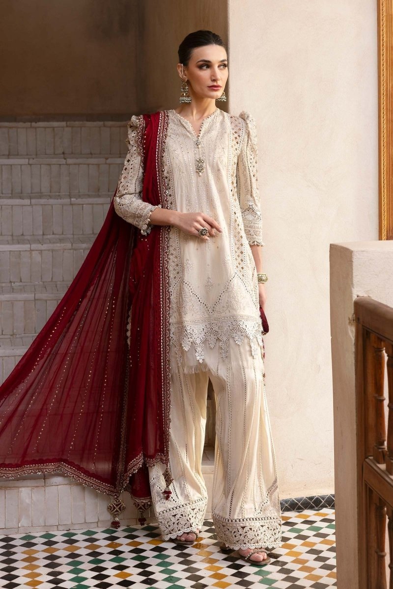Maria. B 3 Piece Unstitched Embroidered Lawn Suit - D-2511-B