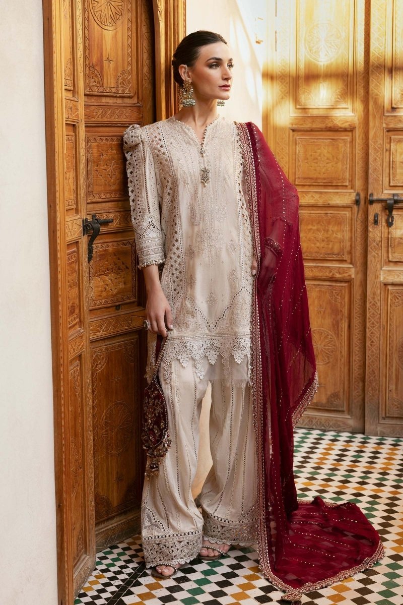 Maria. B 3 Piece Unstitched Embroidered Lawn Suit - D-2511-B