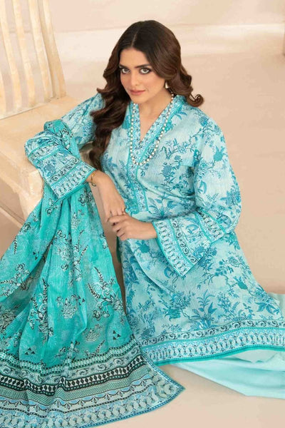 Tawakkal Fabrics 3 Piece Stitched Digital Printed Bana Dora Lawn Suit - D-1283