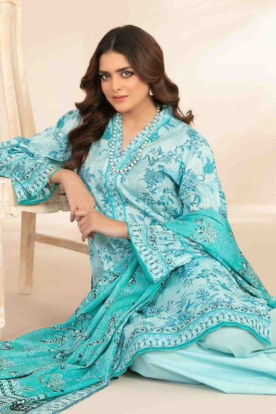 Tawakkal Fabrics 3 Piece Stitched Digital Printed Bana Dora Lawn Suit - D-1283