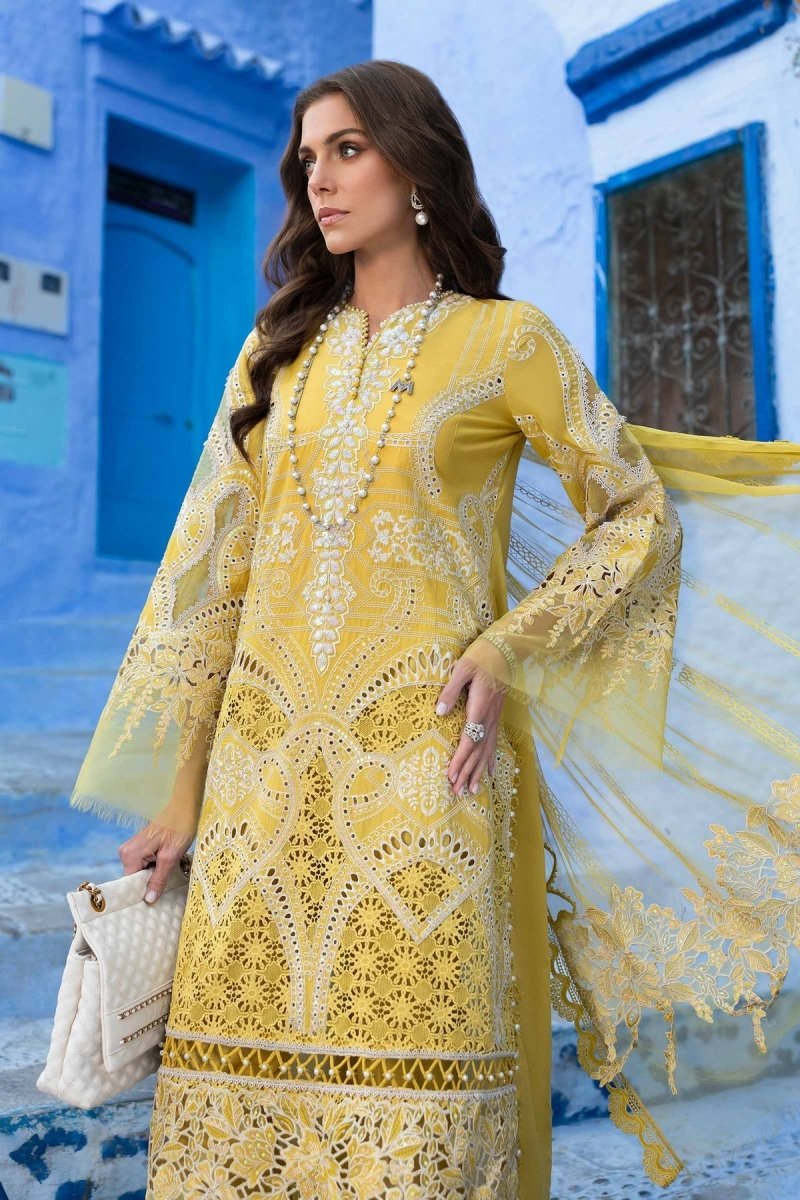 Maria. B 3 Piece Unstitched Embroidered Lawn Suit - D-2512-A