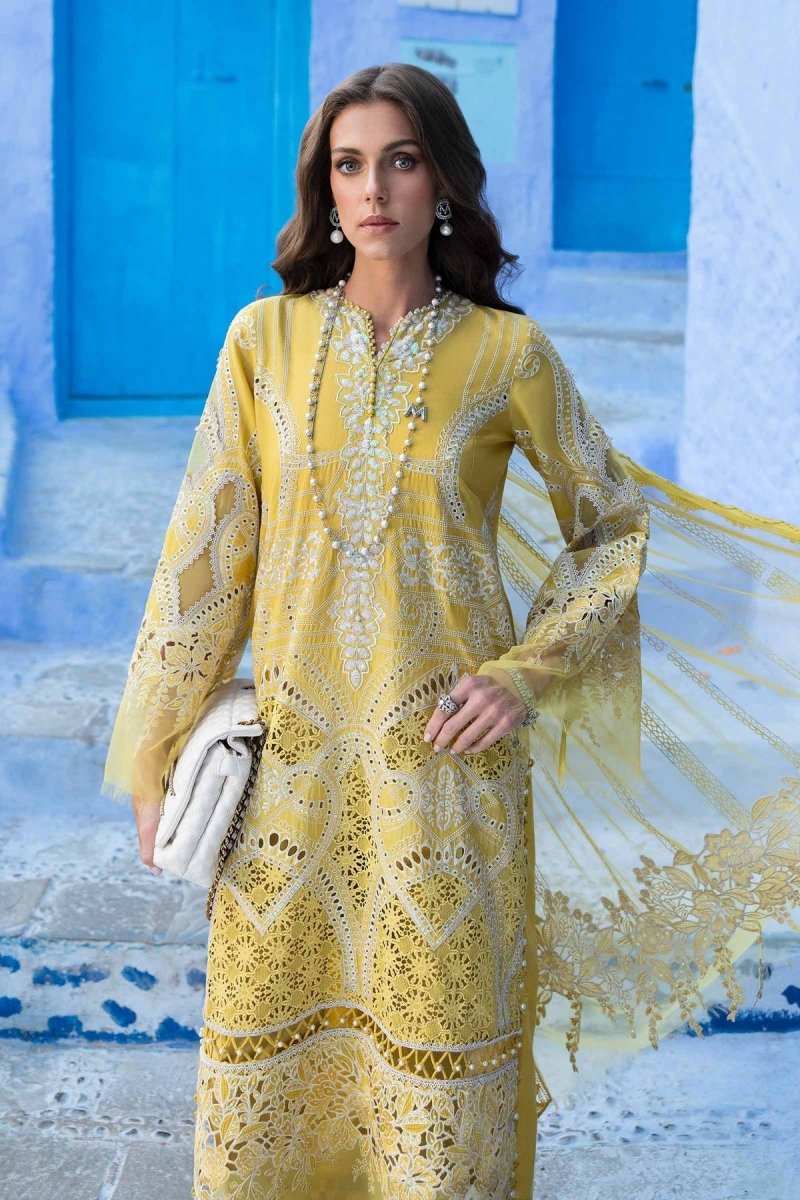 Maria. B 3 Piece Unstitched Embroidered Lawn Suit - D-2512-A