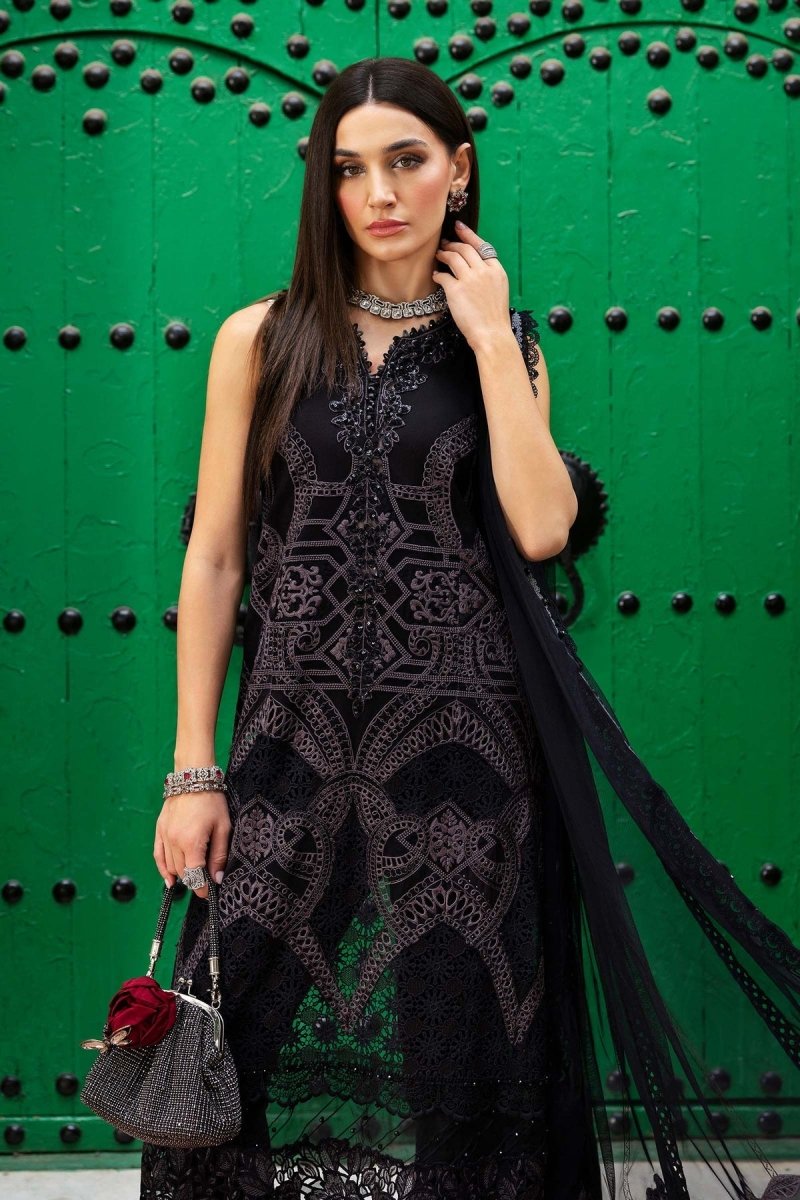 Maria. B 3 Piece Unstitched Embroidered Lawn Suit - D-2512-B