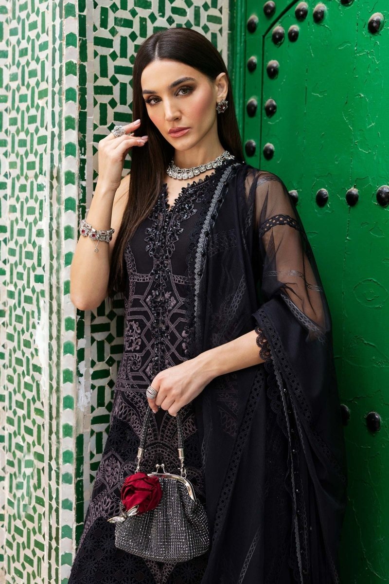Maria. B 3 Piece Unstitched Embroidered Lawn Suit - D-2512-B
