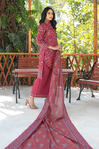 Tawakkal Fabrics 3 Piece Stitched Digital Printed Bana Dora lawn Suit - D-1415
