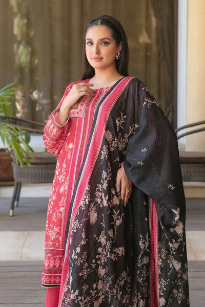 Tawakkal Fabrics 3 Piece Stitched Printed Bana Dora  lawn Suit - D-1496