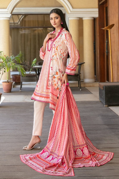 Tawakkal Fabrics 3 Piece Stitched Printed Bana Dora  lawn Suit - D-1498