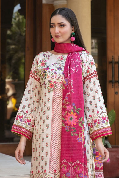 Tawakkal Fabrics 3 Piece Stitched Printed Bana Dora  lawn Suit - D-1499