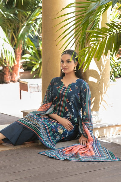 Tawakkal Fabrics 3 Piece Stitched Printed Bana Dora  lawn Suit - D-1501