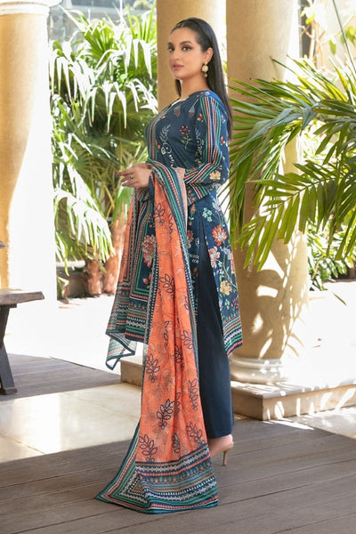 Tawakkal Fabrics 3 Piece Stitched Printed Bana Dora  lawn Suit - D-1501