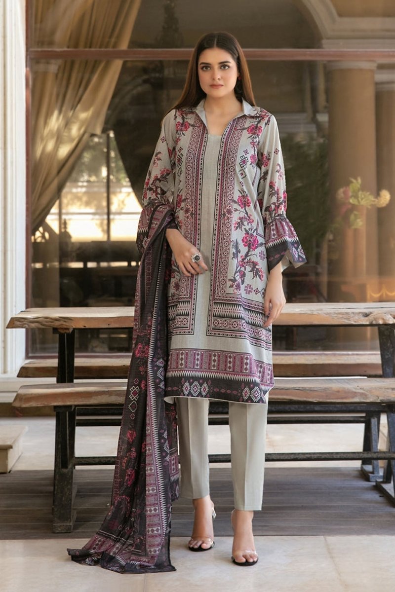 Tawakkal Fabrics 3 Piece Stitched Printed Bana Dora  lawn Suit - D-1502