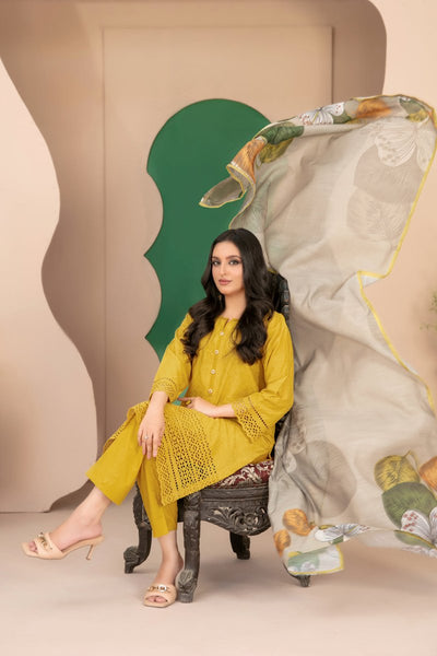 Tawakkal Fabrics 3 Piece Stitched Embroidered Lawn Suit - D-1703