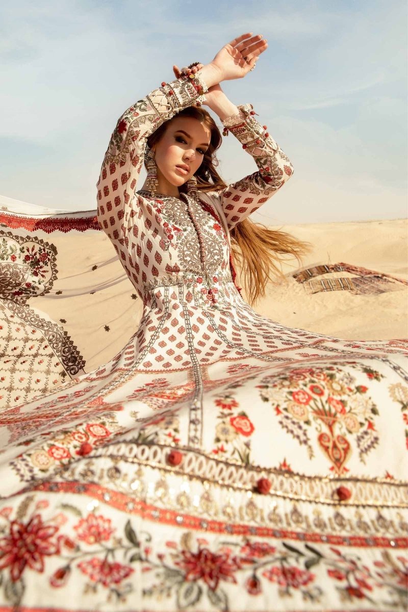 Maria. B 03 Piece Unstitched Printed Embroidered Lawn Suit - D-2413-A