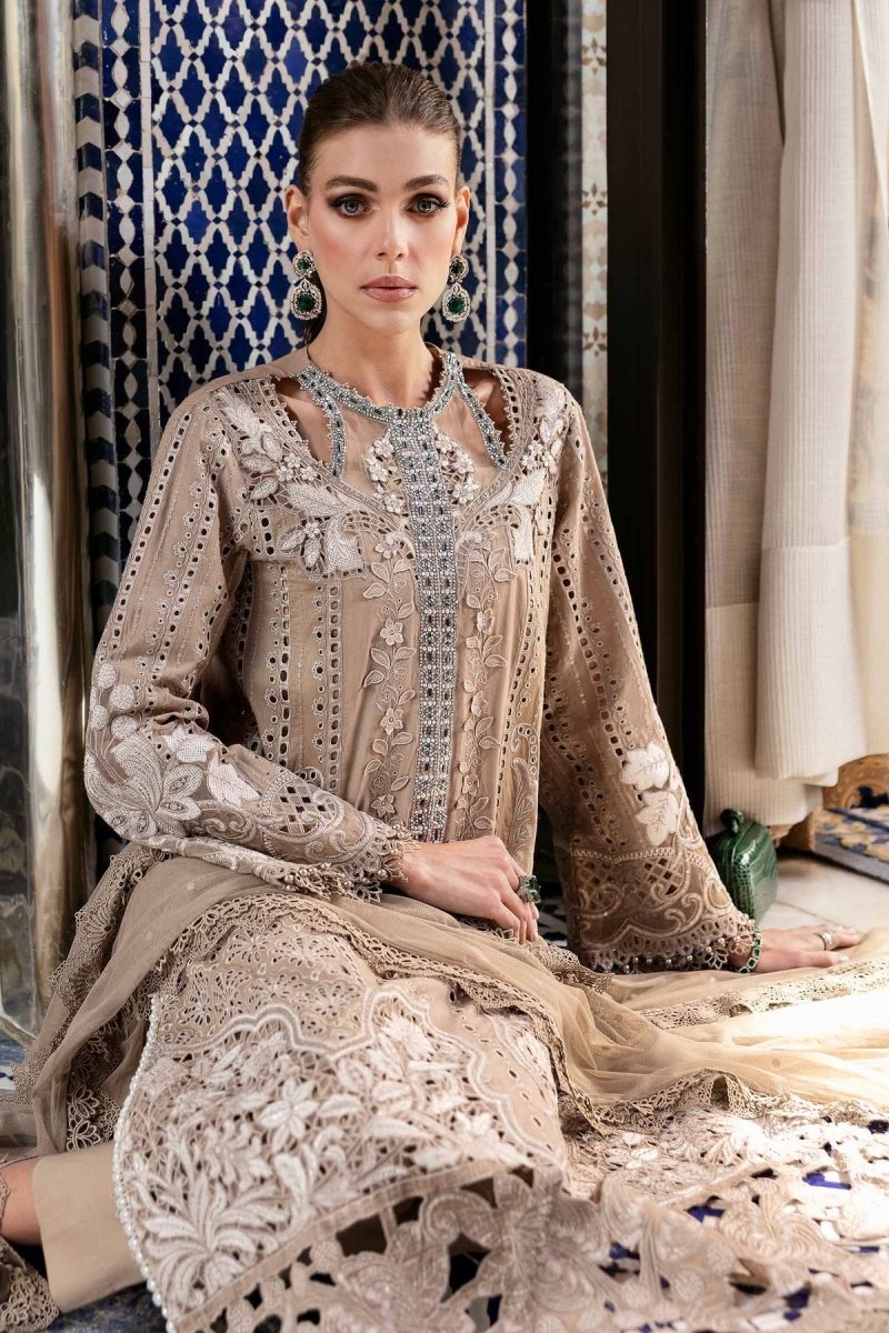 Maria. B 3 Piece Unstitched Embroidered Lawn Suit - D-2502-A
