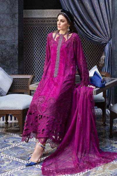 Maria. B 3 Piece Unstitched Embroidered Lawn Suit - D-2502-B