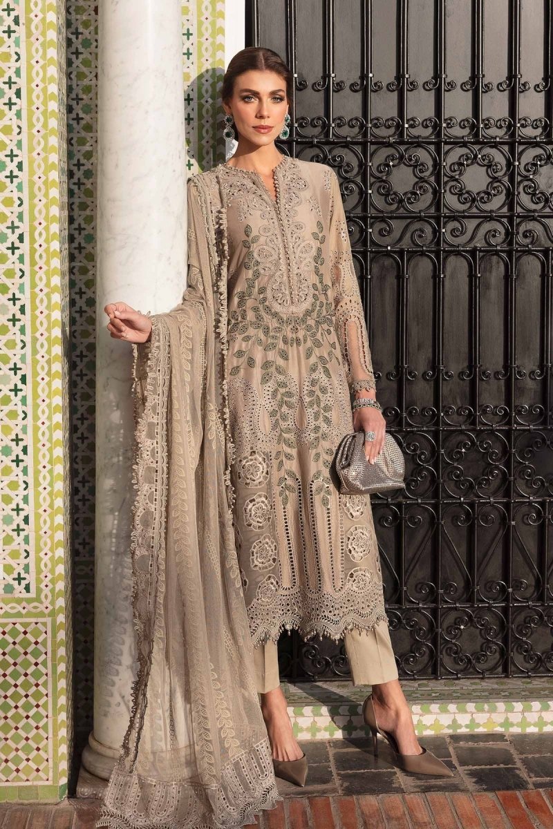 Maria. B 3 Piece Unstitched Embroidered Lawn Suit - D-2503-A
