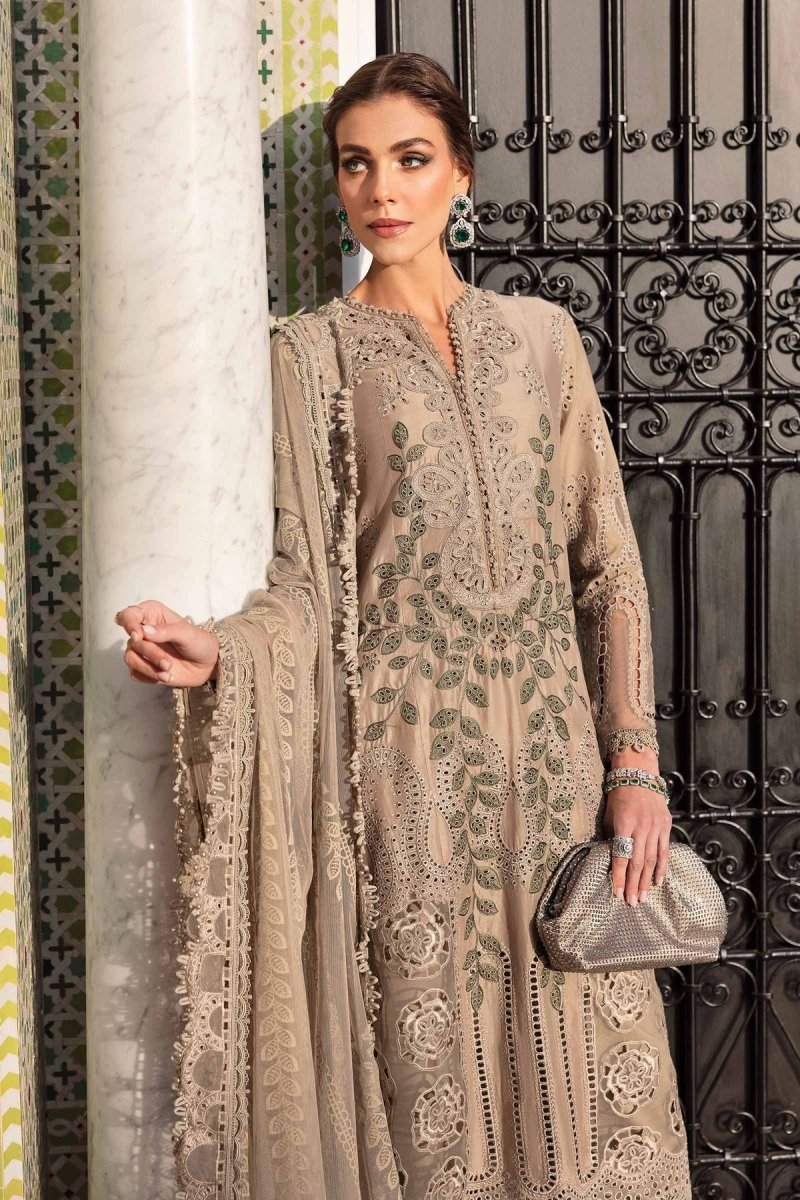 Maria. B 3 Piece Unstitched Embroidered Lawn Suit - D-2503-A