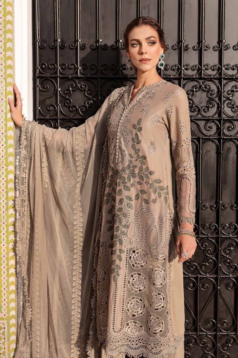 Maria. B 3 Piece Unstitched Embroidered Lawn Suit - D-2503-A