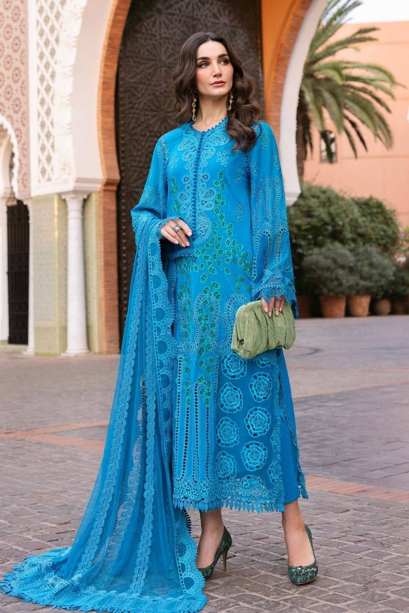 Maria. B 3 Piece Unstitched Embroidered Lawn Suit - D-2503-B