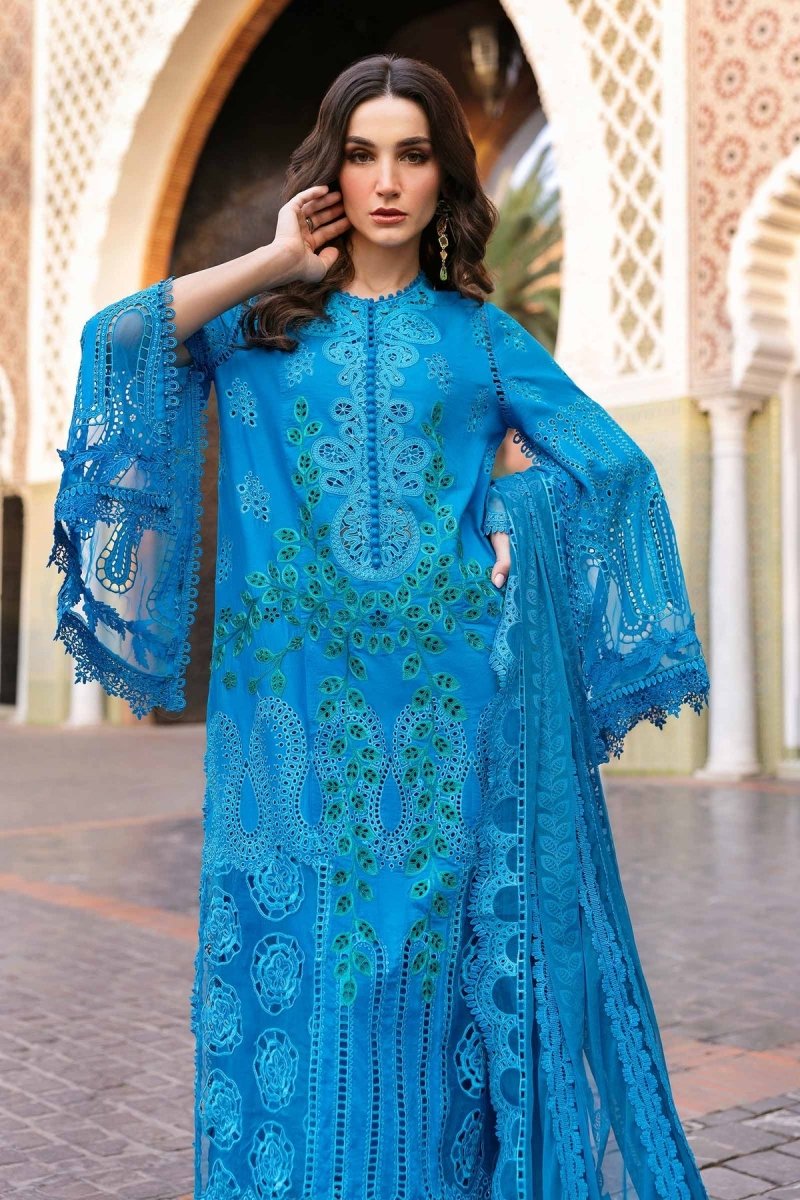 Maria. B 3 Piece Unstitched Embroidered Lawn Suit - D-2503-B