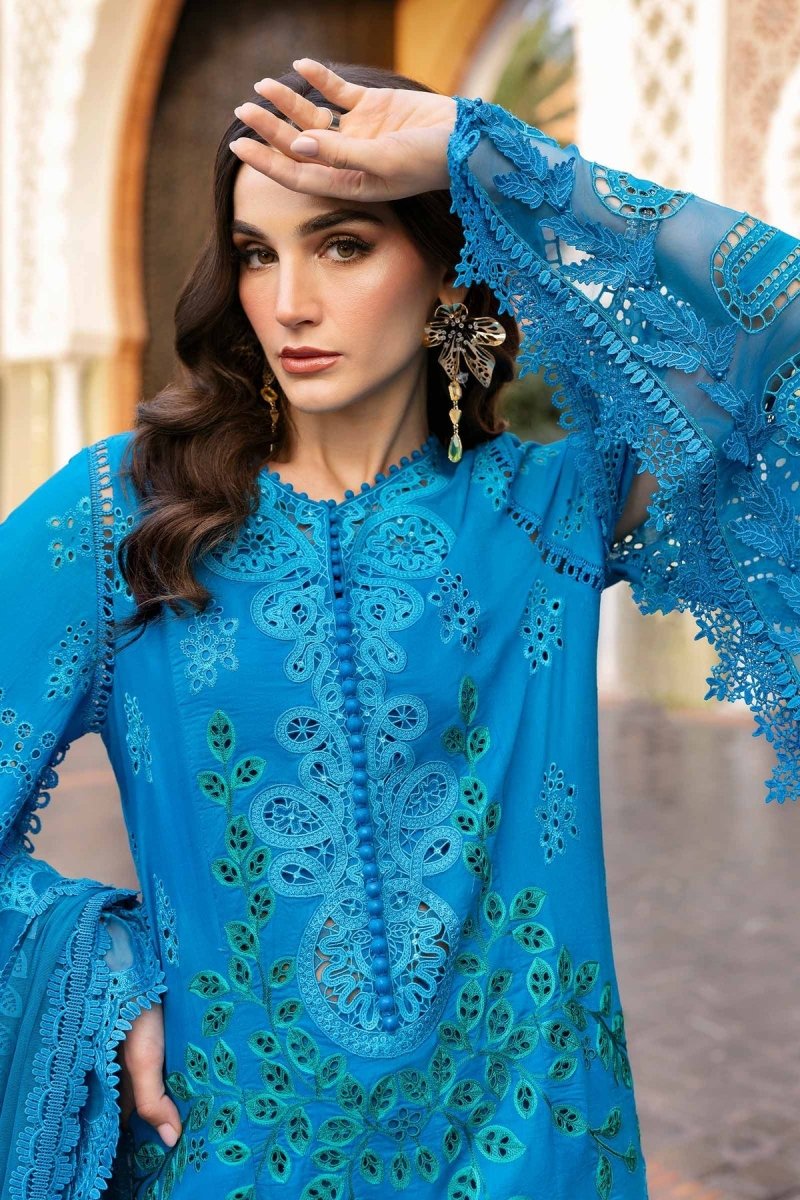 Maria. B 3 Piece Unstitched Embroidered Lawn Suit - D-2503-B